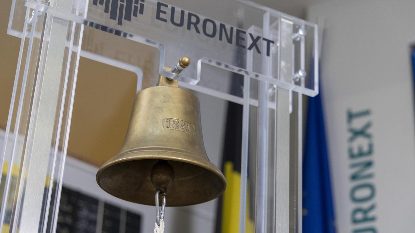 <p>Die berühmte Glocke in der Brüsseler Börse</p>