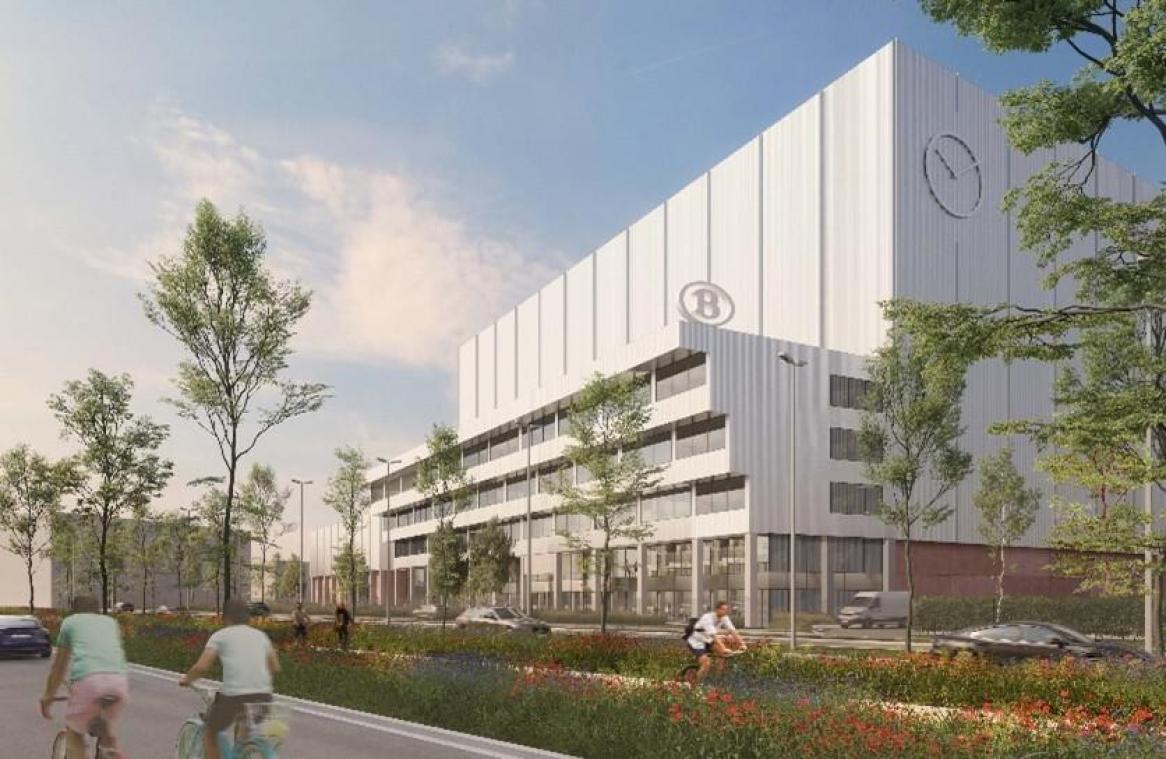 <p>Ein Blick auf das neue Logistikzentrum am Standort der Zentralwerkstatt in Mechelen.</p>