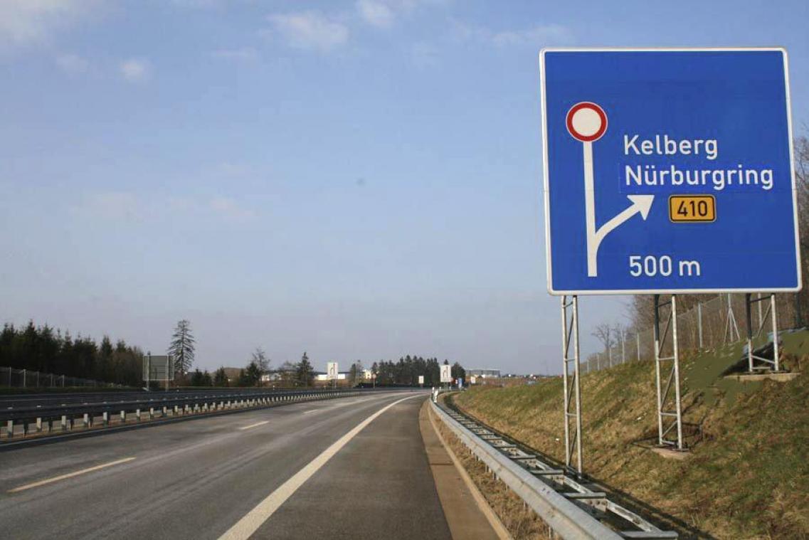 <p>An der A1-Anschlusstelle Kelberg endet die Autobahn auf rheinland-pfälzischer Seite.</p>