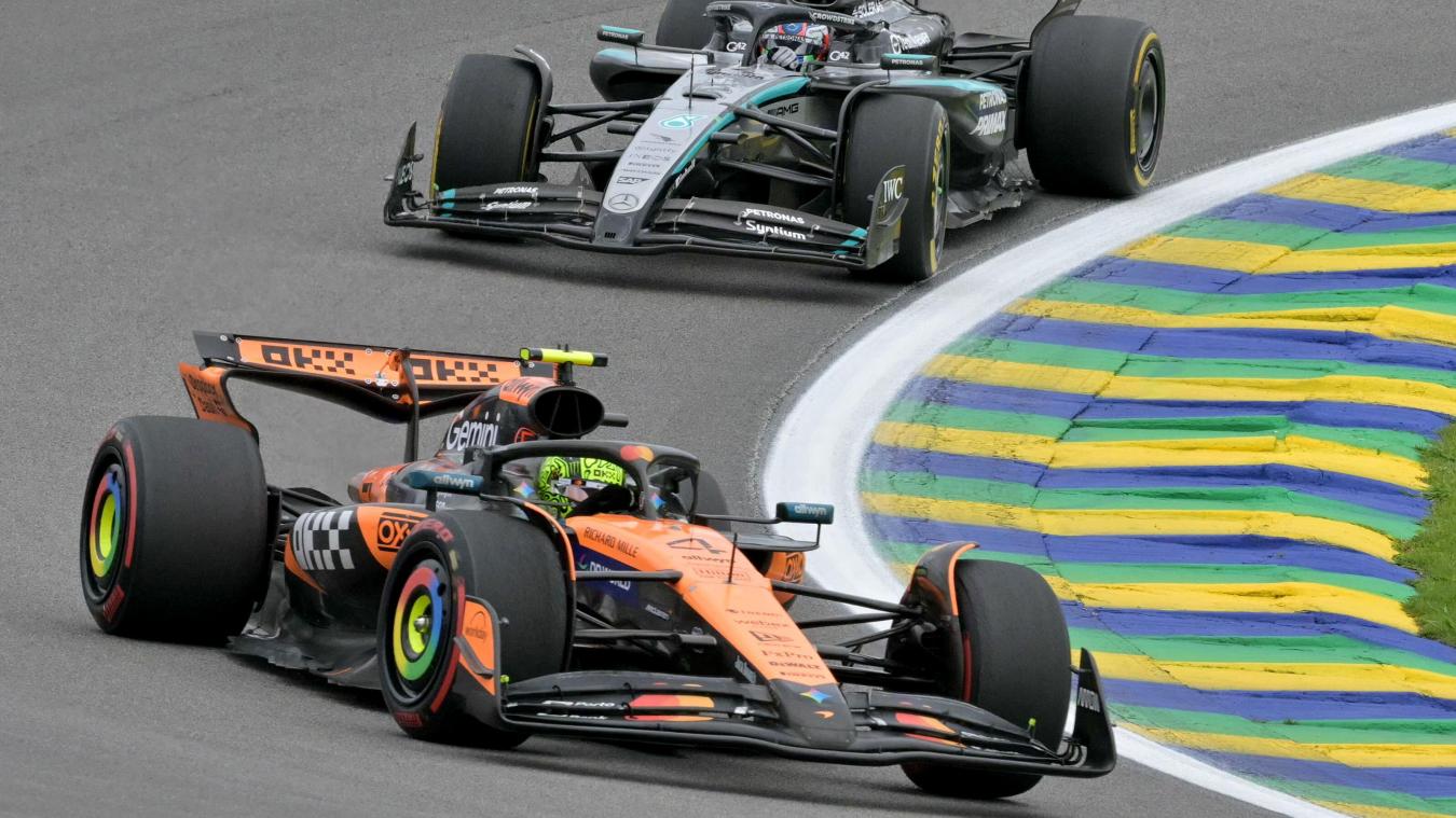<p>Lando Norris setzte sich im Sprint von São Paulo gegen die Konkurrenz durch.</p>