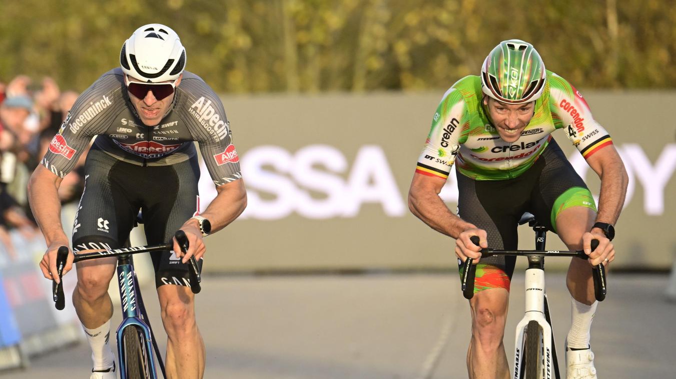 <p>Duel zwischen Sweeck (r.) und Vandeputte</p>