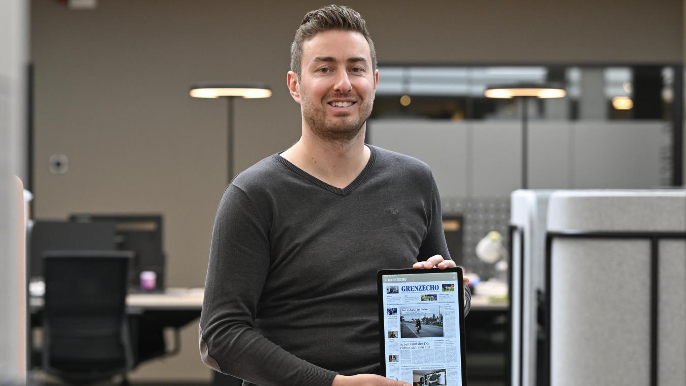 <p>Webmaster Jérôme Wetzels war maßgeblich an der Entwicklung der neuen GrenzEcho-App beteiligt.</p>