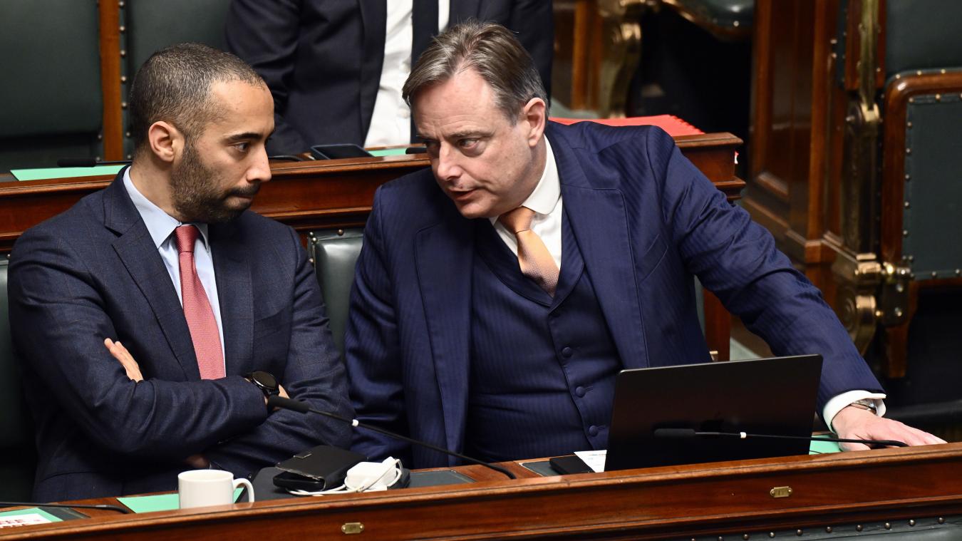 <p>Suche nach der richigen Arbeitsmethode: Premier De Wever (r.) und CD&amp;V-Chef Mahdi</p>