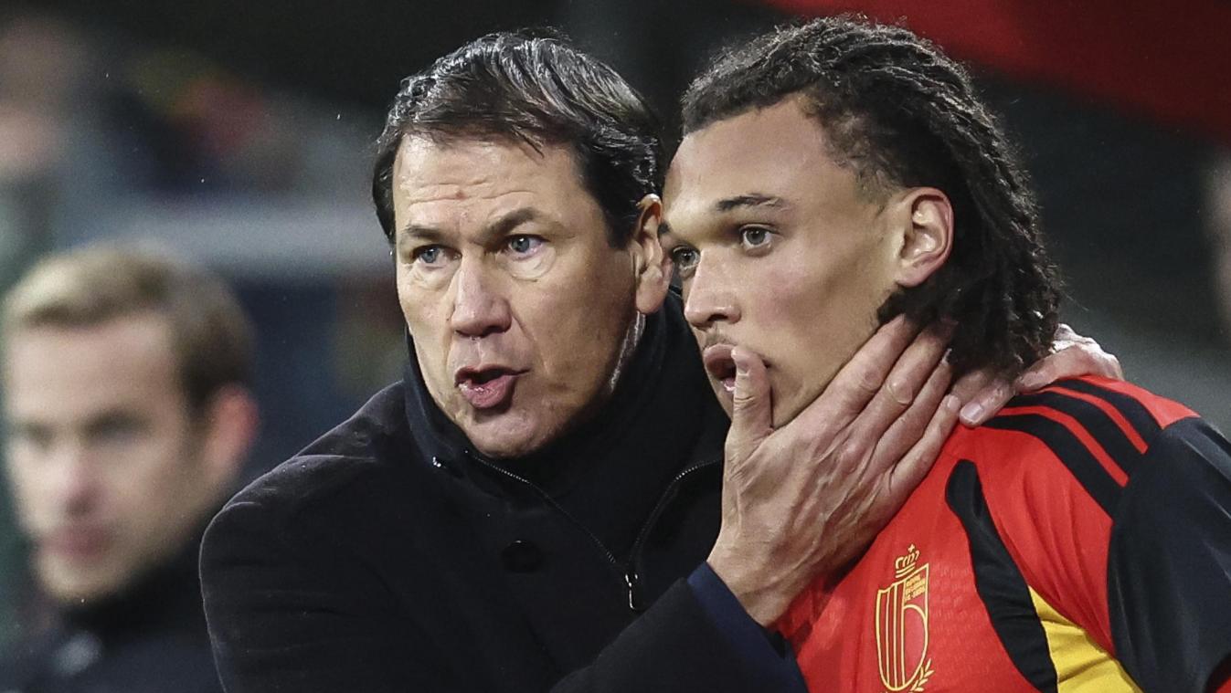 <p>Rudi Garcia mit Diego Moreira. Auch der Enkel von Ex-AS-Profi Helmut Graf feierte gegen Liechtenstein sein Debüt für die Roten Teufel.</p>