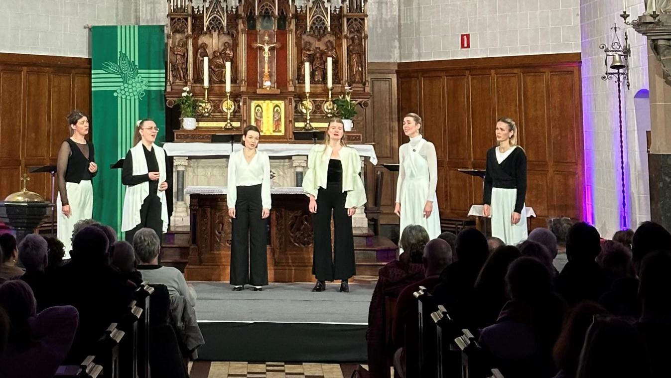 <p>Die sechs jungen Frauen aus Leipzig begeisterten das Publikum am Freitagabend.</p>