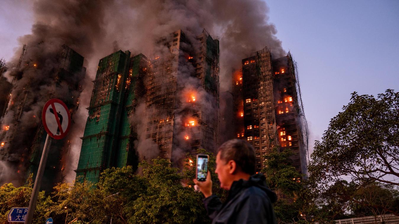 <p>Mindestens36 Tote bei Großbrand in Hongkong</p>
