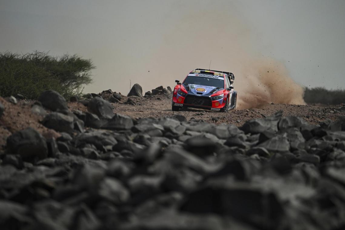 <p>Bei diesen Bedingungen blieben Reifenschäden nicht aus. Plötzlich ist Thierry Neuville (Hyundai) auf einem Podiumsplatz.</p>