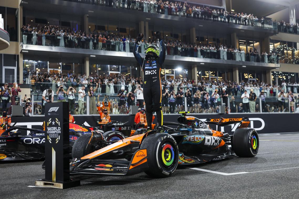 <p>Mit einem Vorsprung von zwei Punkten konnte Lando Norris den Titel vor Max Verstappen über die Ziellinie bringen.</p>