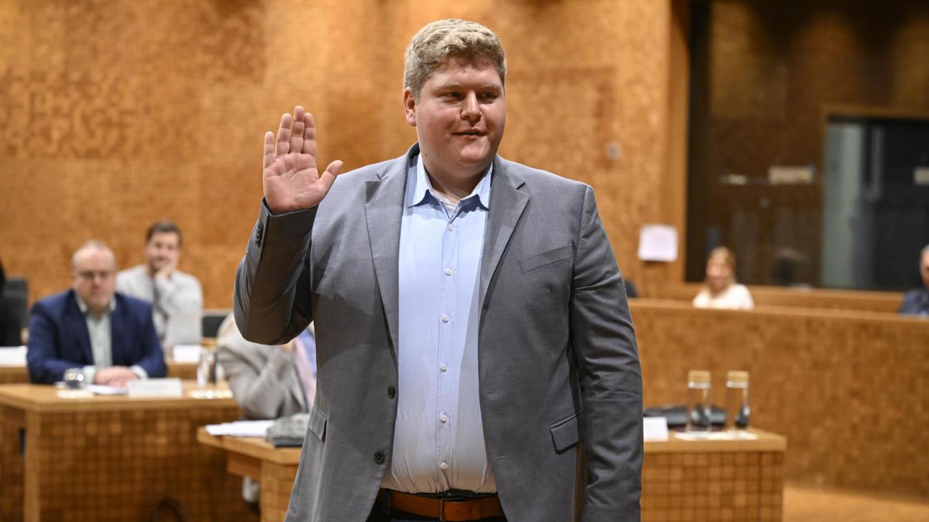 <p>Frederik Wertz bei seiner Vereidigung am Montagnachmittag</p>