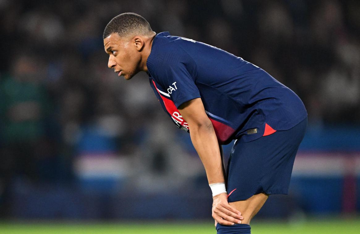 <p>Kylian Mbappé im Trikot von PSG</p>