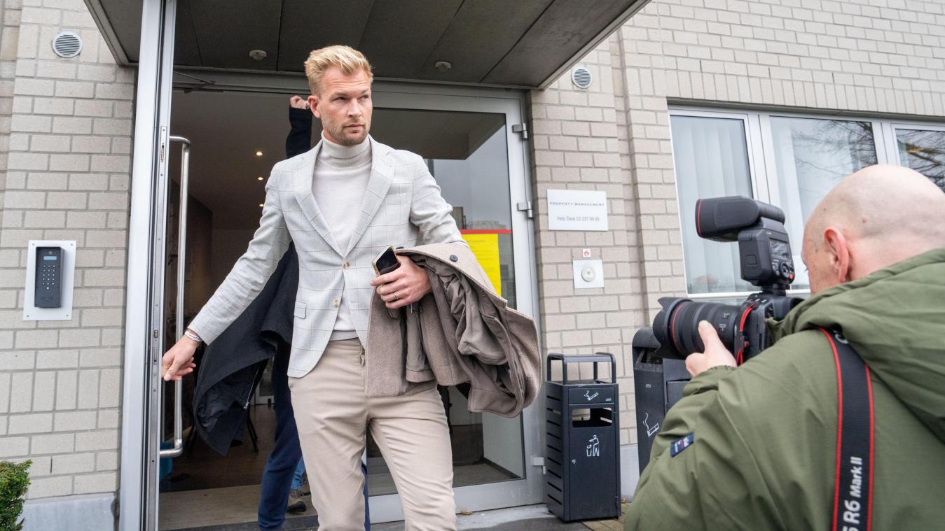 <p>Ruben Van Gucht beim Verlassen des Polizeigerichts in Vilvoorde</p>