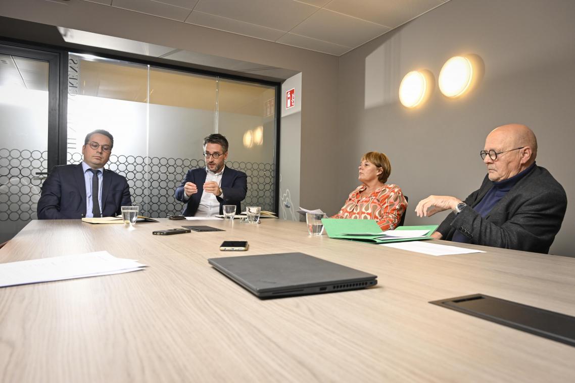 <p>Debattierten mit den GE-Redakteuren über die Lage der Göhlgemeinde: Björn Klinkenberg, Daniel Hilligsmann, Iris Lampertz und Louis Goebbels.</p>