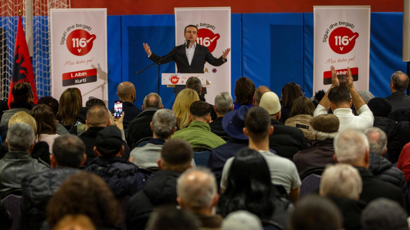 <p>Der amtierende Ministerpräsident Albin Kurti</p>