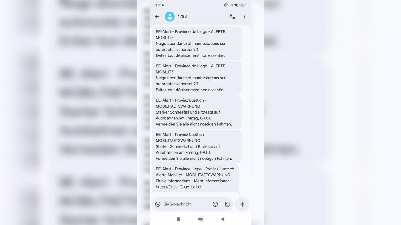 <p>Bis zu sechs Warnmeldungen in Form einer SMSgingen aufeinigen Handys in der Region ein.</p>