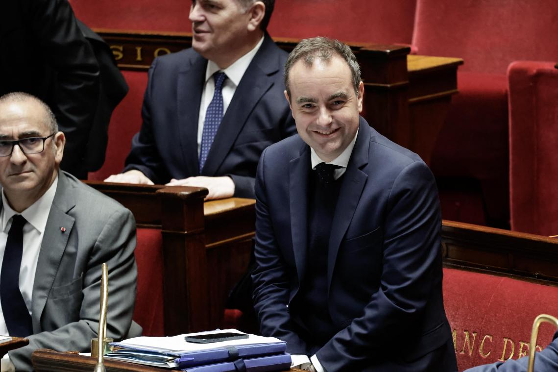 <p>Sébastien Lecornu nach der Abstimmung</p>