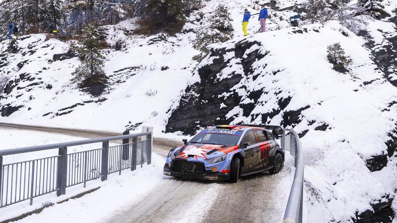<p>Thierry Neuville (Hyundai) hatte bei den winterlichen Monte-Bedingungen einen schwierigen Stand.</p>