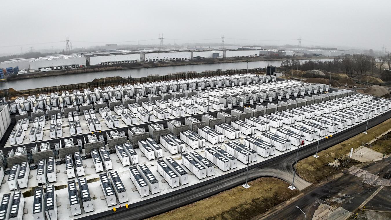 <p>Der riesige Batteriepark von Engie in Vilvoorde</p>