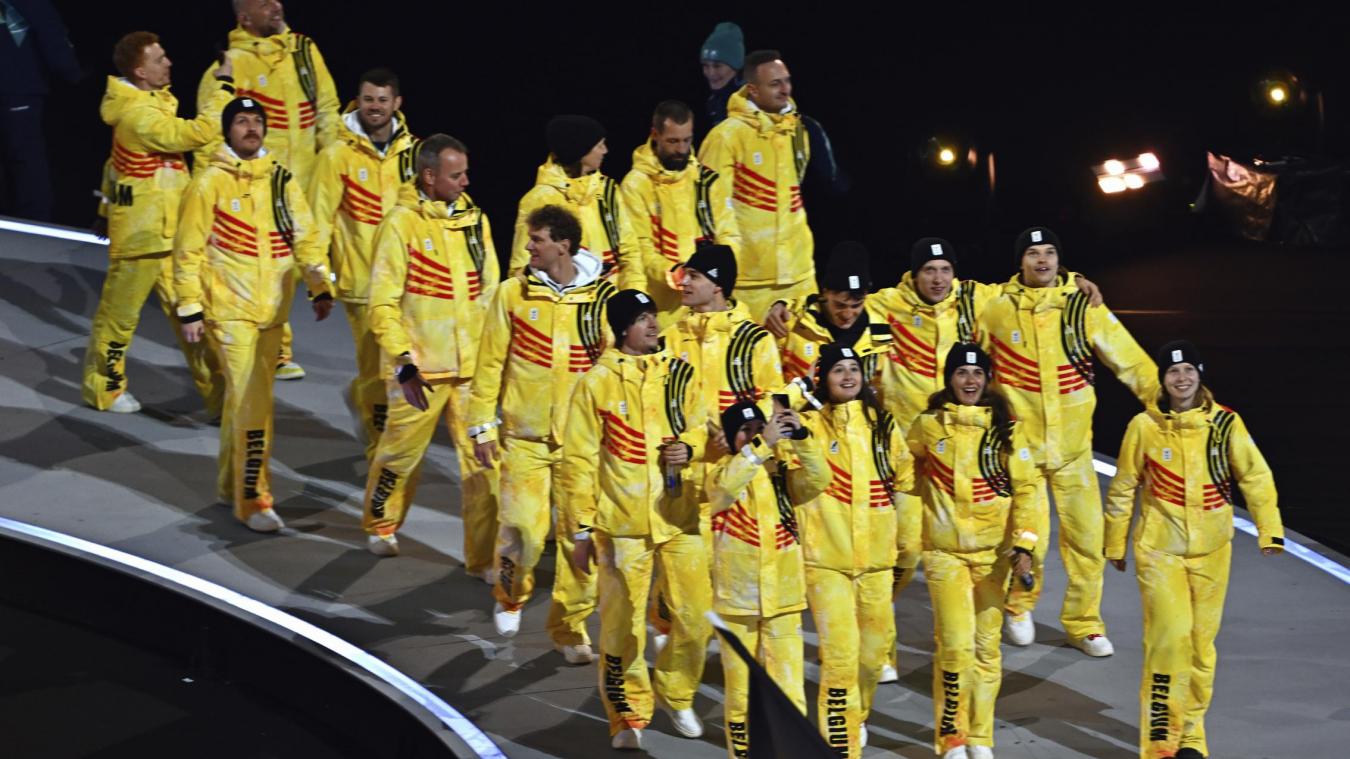<p>Viel Spaß in Mailand: Die belgische Delegation bei der Eröffnungsfeier.</p>