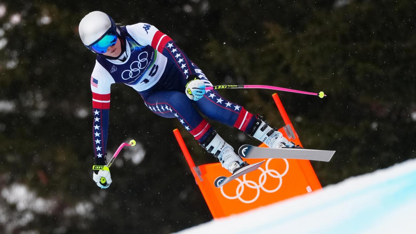 <p>Lindsey Vonn (USA) ist auf der Strecke unterwegs.</p>