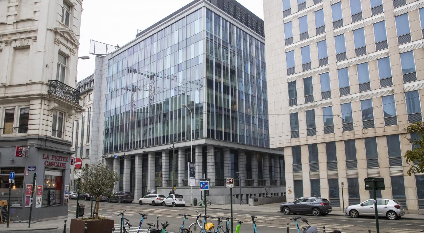 <p>Der Sitz der Föderalpolizei in Brüssel: Die Staatsanwaltschaft führte dort eine Hausdurchsuchung durch.</p>
