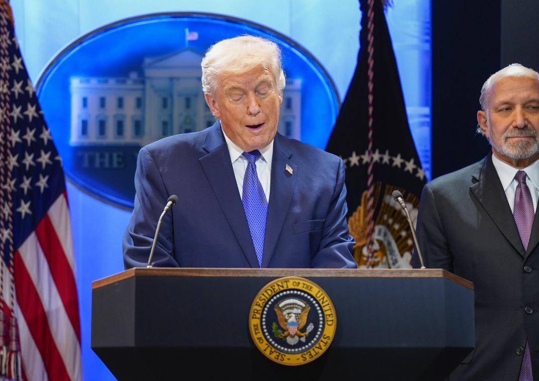 <p>US-Präsident Donald Trump hat in einer Pressekonferenz auf das Urteil reagiert.</p>