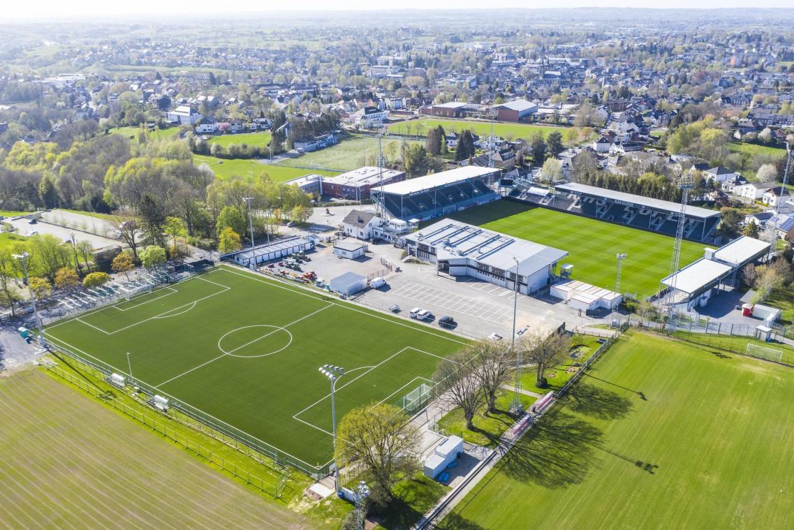 <p>Blick auf das Kehrwegstadion sowie das aktuelle Trainingsgelände der AS Eupen: Wie dort bessere und modernere Bedingungen entstehen könnten, wird aktuell geprüft.</p>