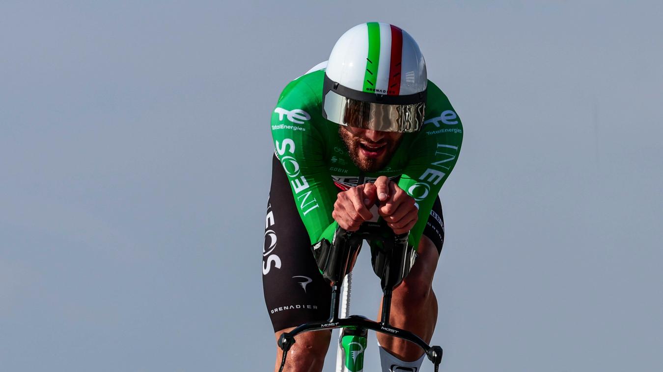 <p>Der Italiener Filippo Ganna (INEOS Grenadiers) gewinnt die erste Etappe der Tirreno Adriatico 2026.</p>