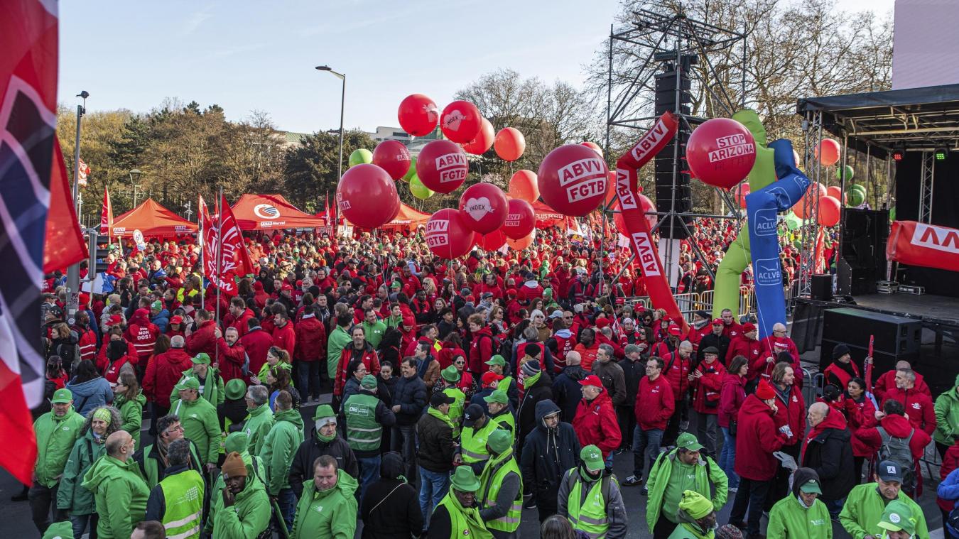 <p>Großer Andrang beim Protesttag in Brüssel</p>