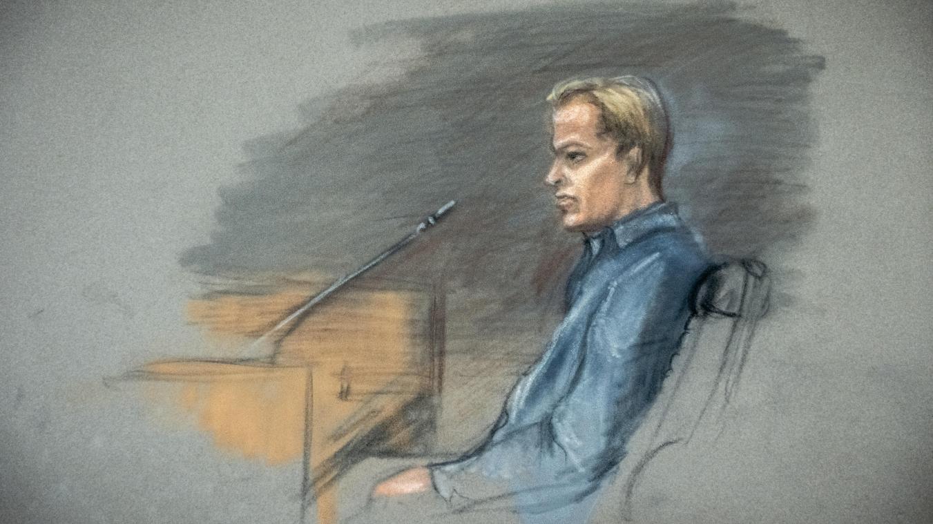 <p>Eine Gerichtszeichnung zeigt den Angeklagten Marius Borg Høiby am driten Tag des Prozesses gegen ihn im Osloer Bezirksgericht.</p>