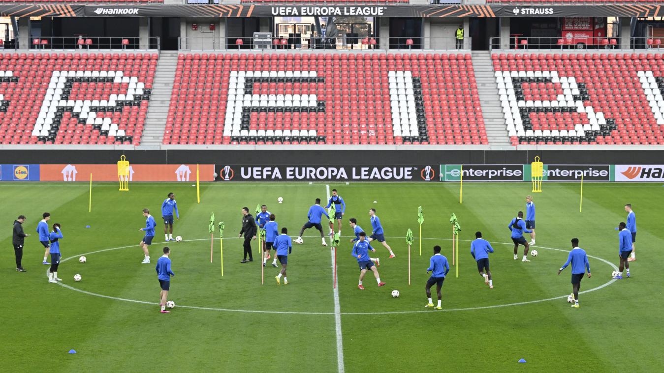 <p>Am Mittwoch absolvierten die Limburger im Freiburger Stadion ihr Abschlusstraining.</p>