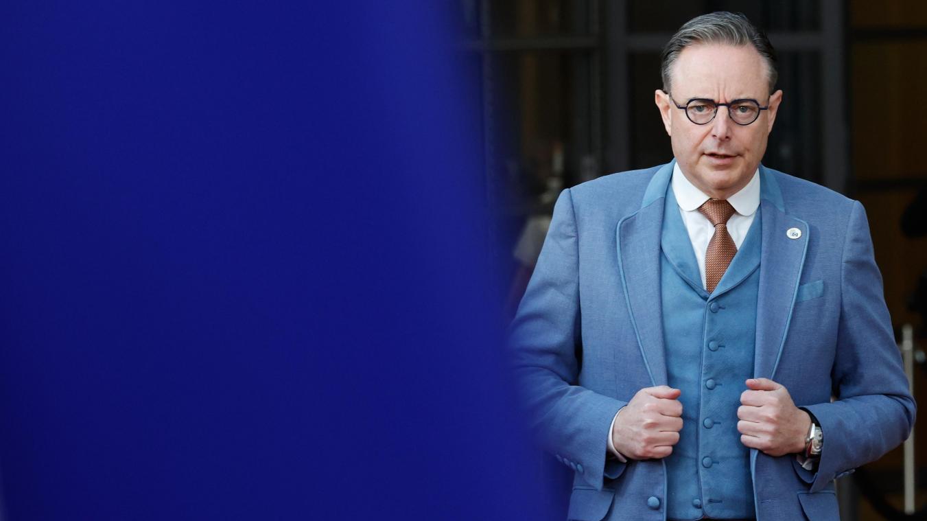 <p>Premierminister Bart De Wever trifft zum EU-Gipfel im Gebäude des Europäischen Rates in Brüssel ein.</p>