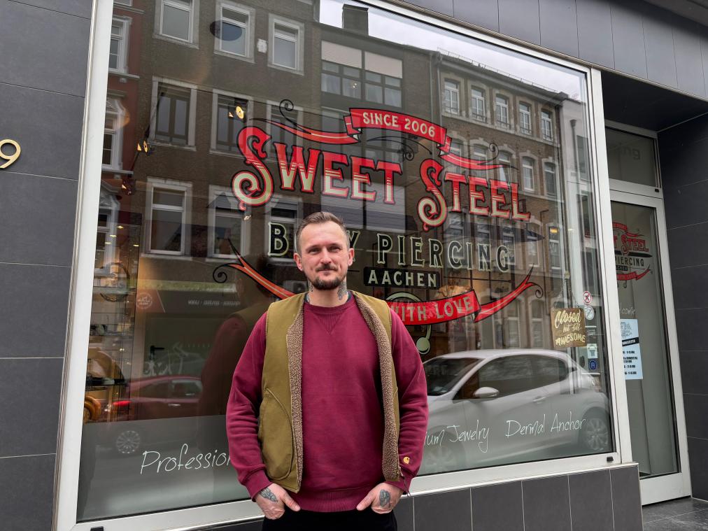 <p>[Video] Beim Eupener Piercer Kevin Derwahl ist jeder Stich ein Treffer</p>
