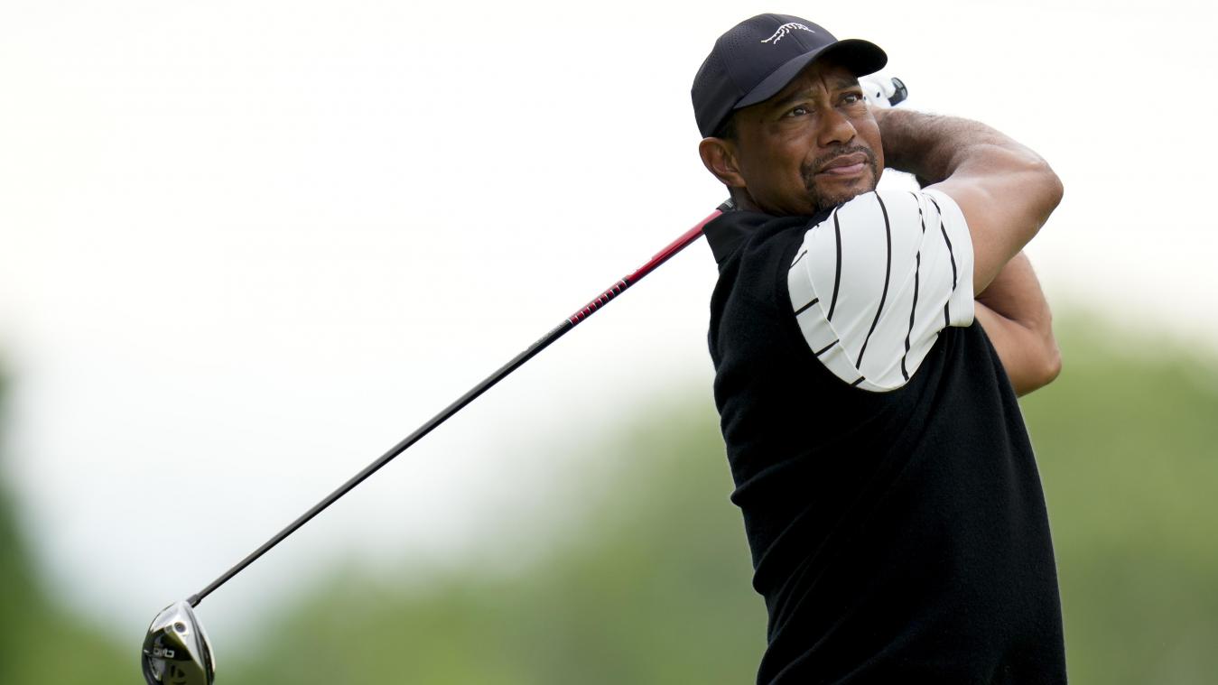 <p>Ein Schnappschuss aus dem Jahr 2024: Tiger Woods bei einer Trainingsstunde im Valhalla Golf Club in Aktion</p>