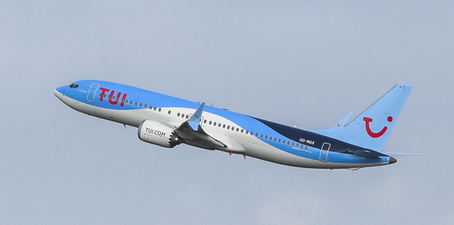 <p>Eine TUI-Maschine hebt am Landesflughafen in Zaventem ab.</p>