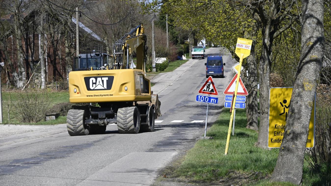 <p>Nach der Baustelleneinrichtung wird das Ortszentrum von Elsenborn (Regionalstraße N647/Trierer Straße und Lagerstelle) für zwei Jahre zur Großbaustelle.</p>