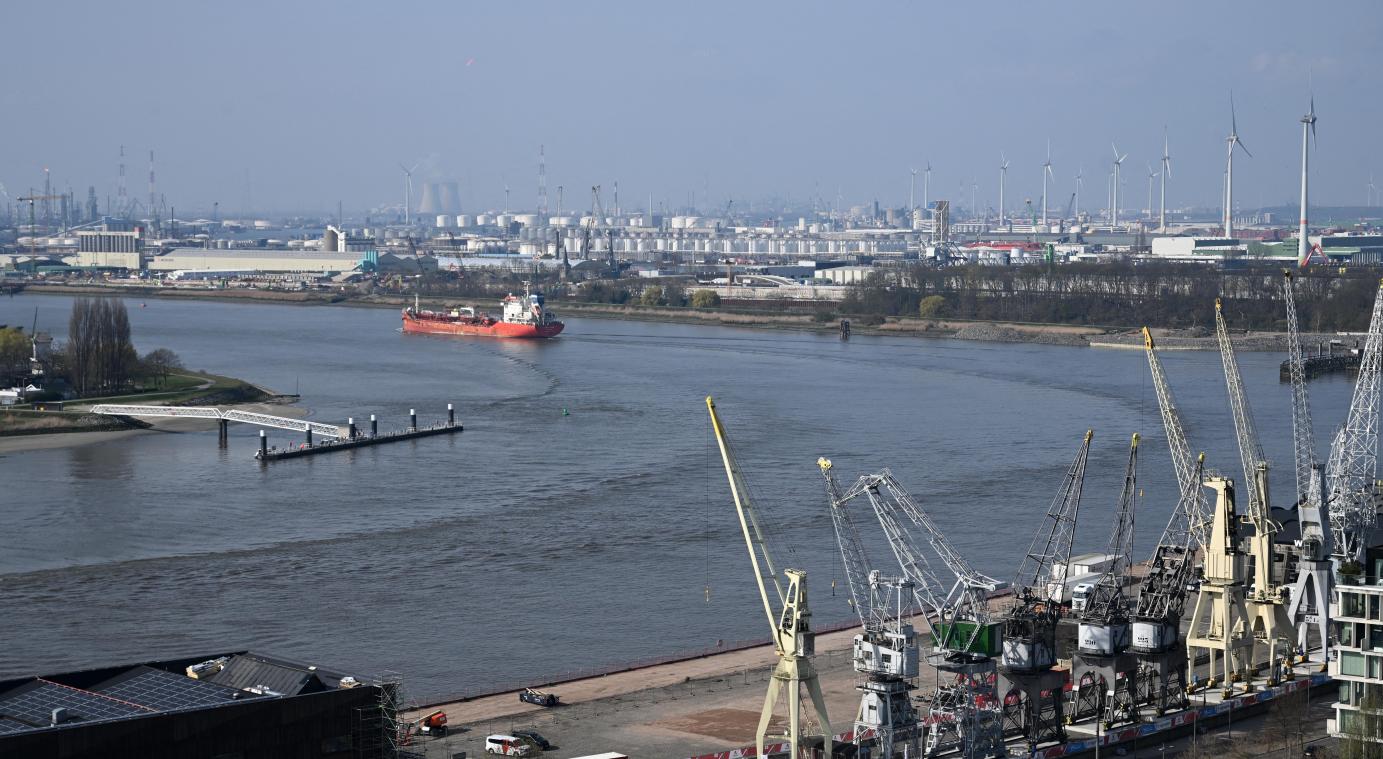 <p>Ein Blick auf den Hafen von Antwerpen</p>