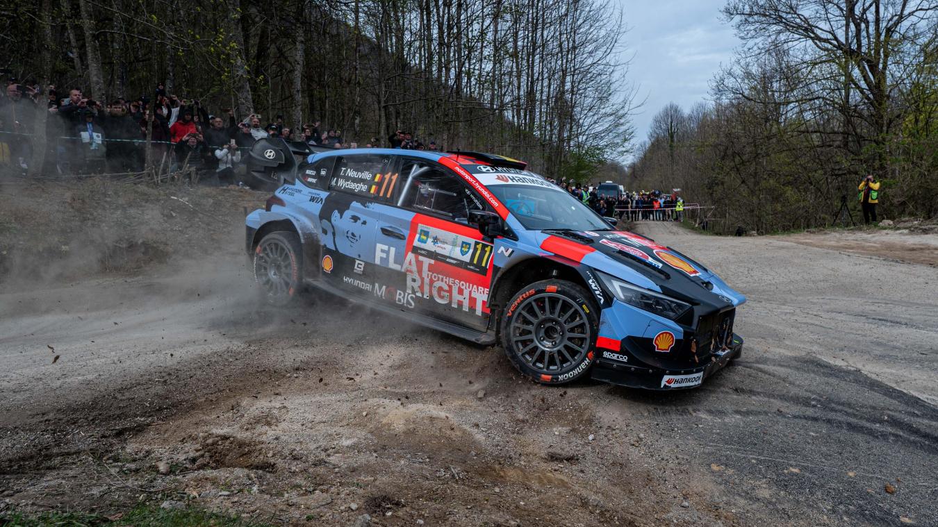 <p>Thierry Neuville bei der Rallye Kroatien in Aktion</p>