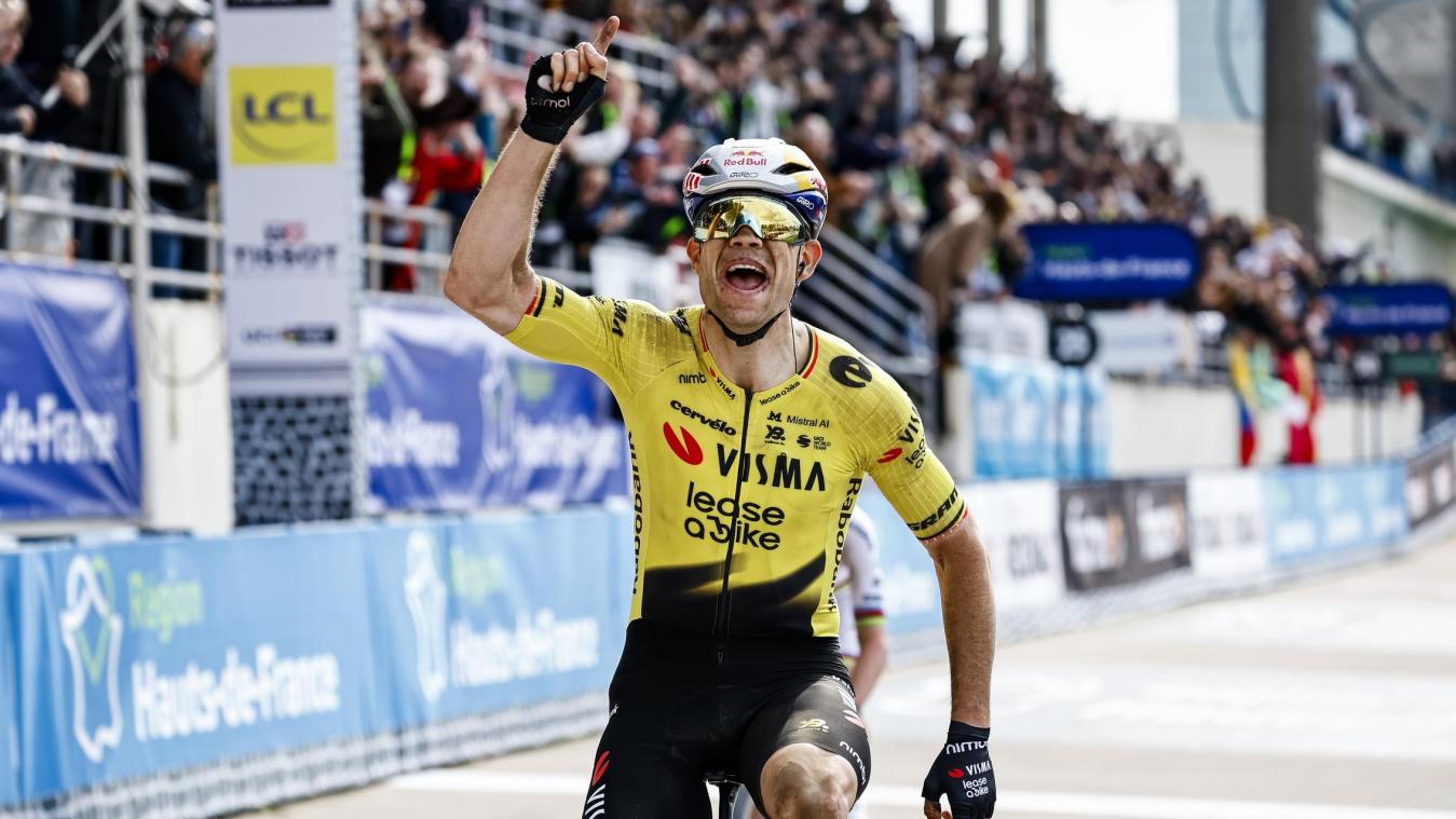 <p>Tadej Pogacar im Sprint besiegt: Überragender Wout van Aert gewinnt Paris-Roubaix</p>
