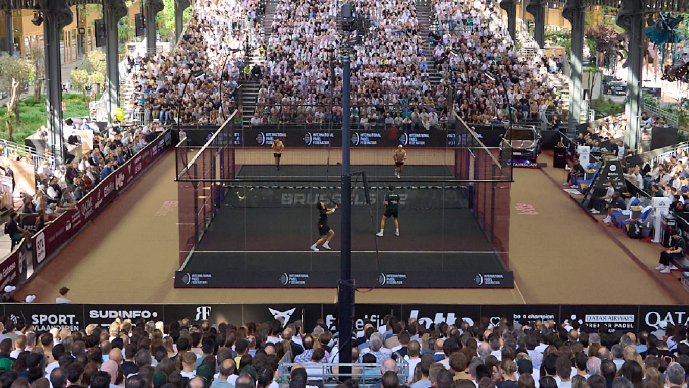 <p>Eine Aufnahme vom letzten Jahr: Der Brüsseler Gare Maritime wird wieder zur Padel-Hochburg.</p>