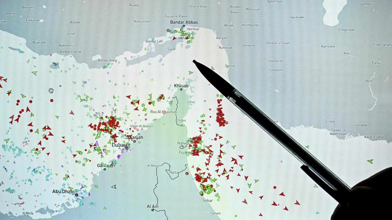 <p>Die Webseite Marinetraffic zeigt den Schiffsverkehr am Rande der Straße von Hormus.</p>