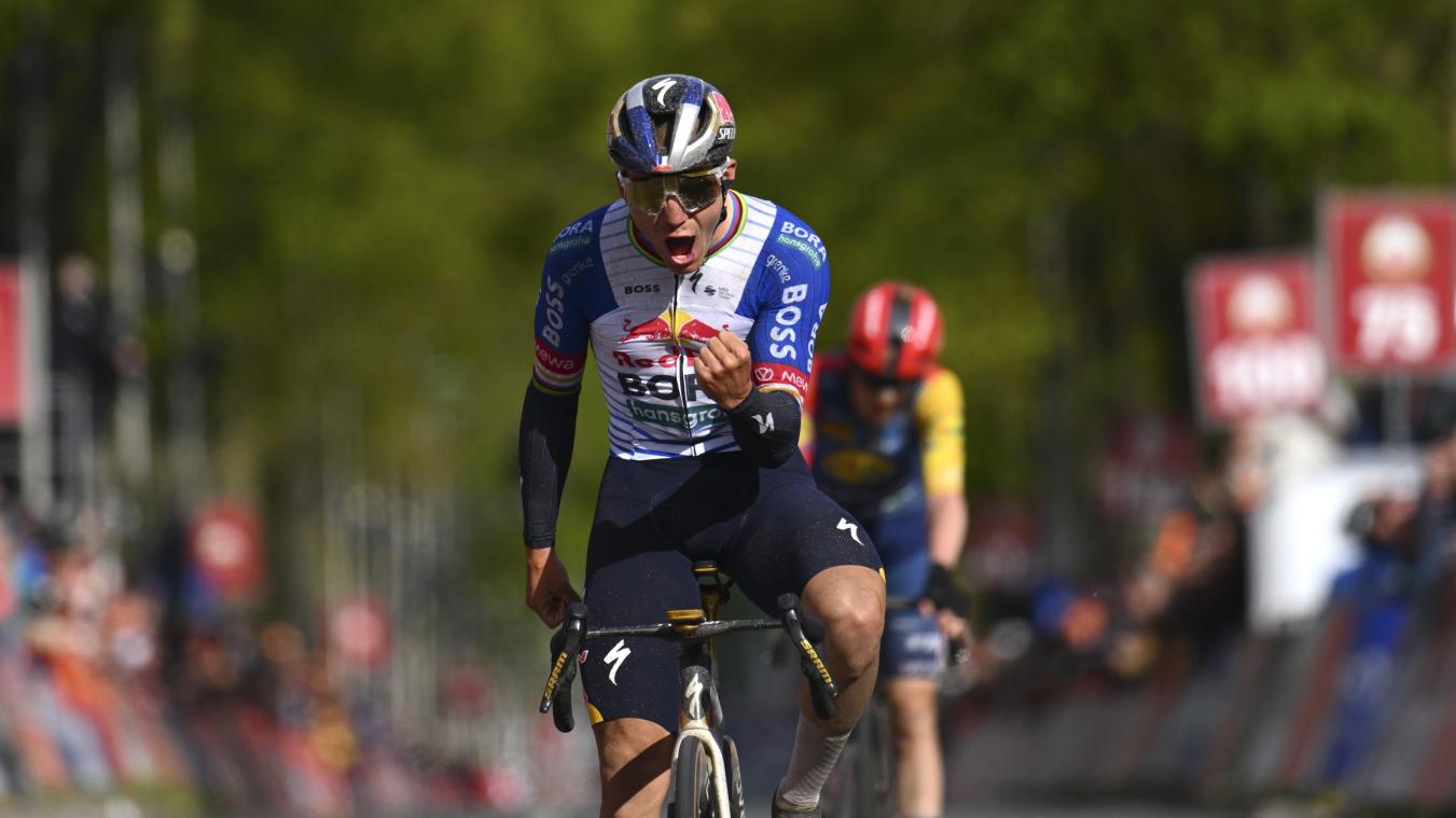 <p>Ziel erfüllt: Remco Evenepoel gewinnt zum ersten Mal Amstel Gold</p>