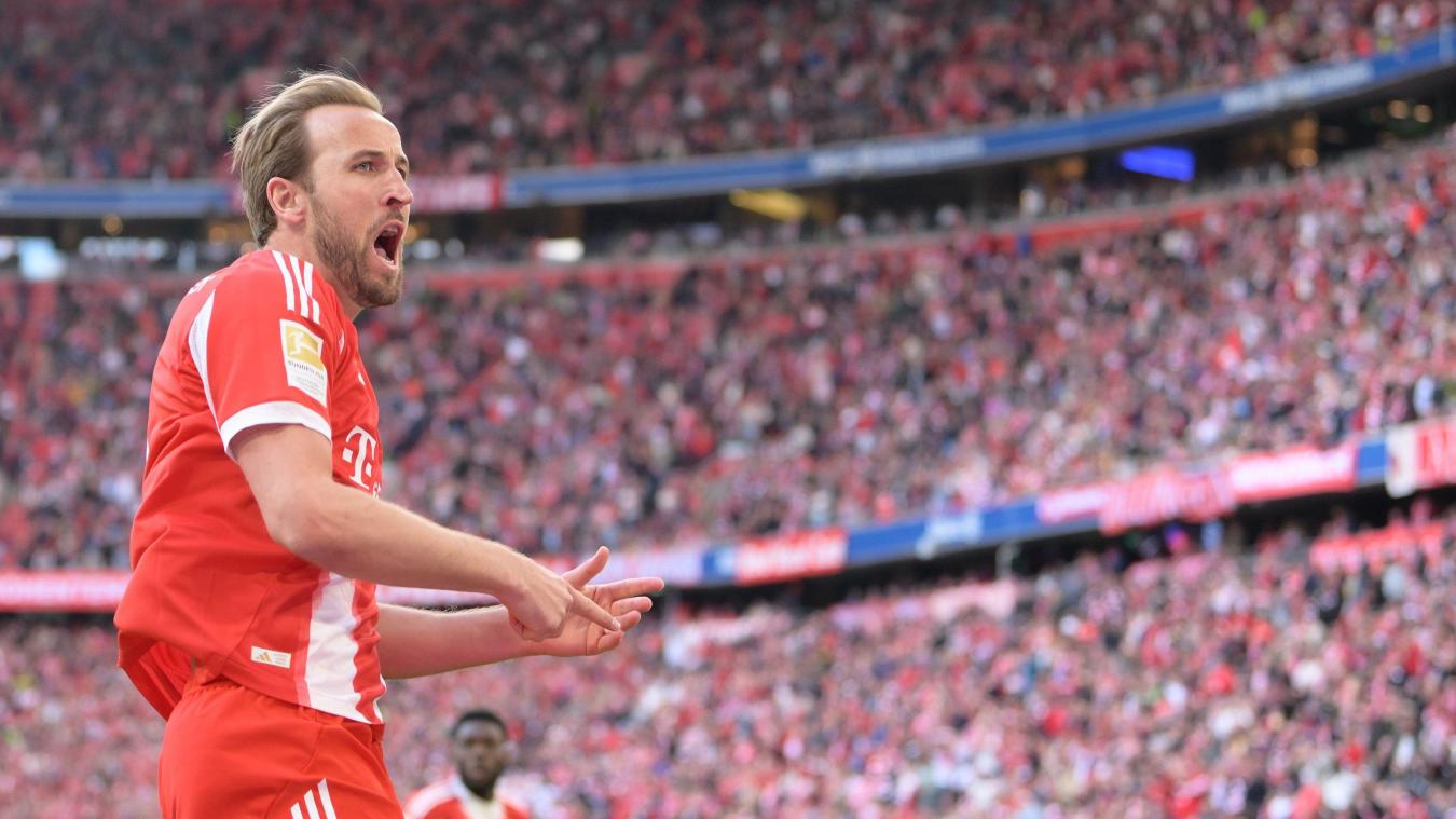 <p>Torschütze Harry Kane zum 4:1 für Bayern Muenchen gegen den VfB Stuttgart</p>