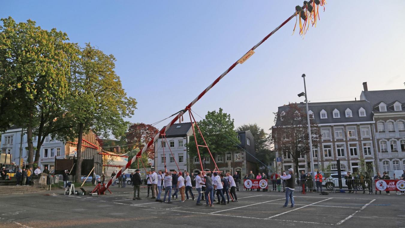 <p>Tradition mit Muskelkraft: Beim Aufstellen des Maibaums muss jeder Handgriff sitzen.</p>
