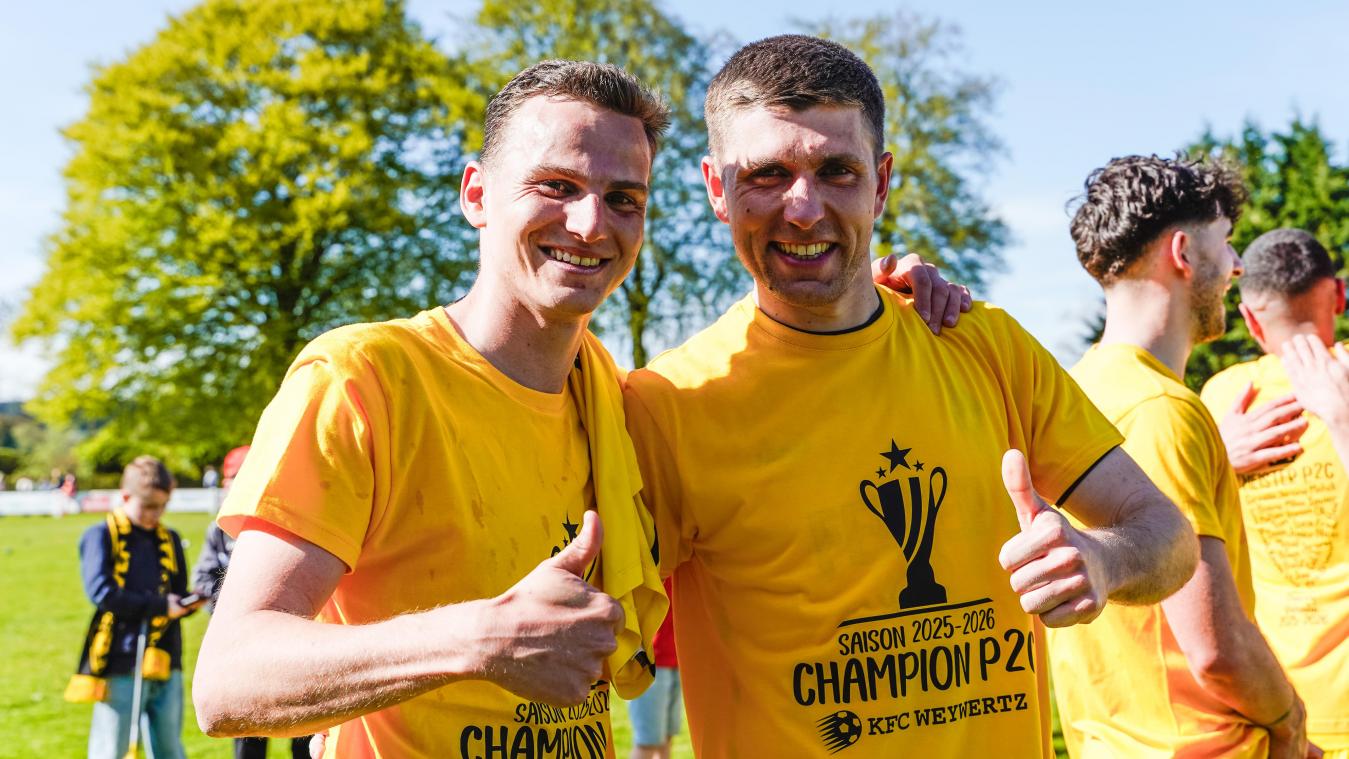 <p>Auf die beiden muss Weywertz in der 1. Provinzklasse verzichten: Mit dem Aufstieg beendeten Nicola Thomas (links) und Jonas Gross am Sonntag ihre Karrieren.</p>