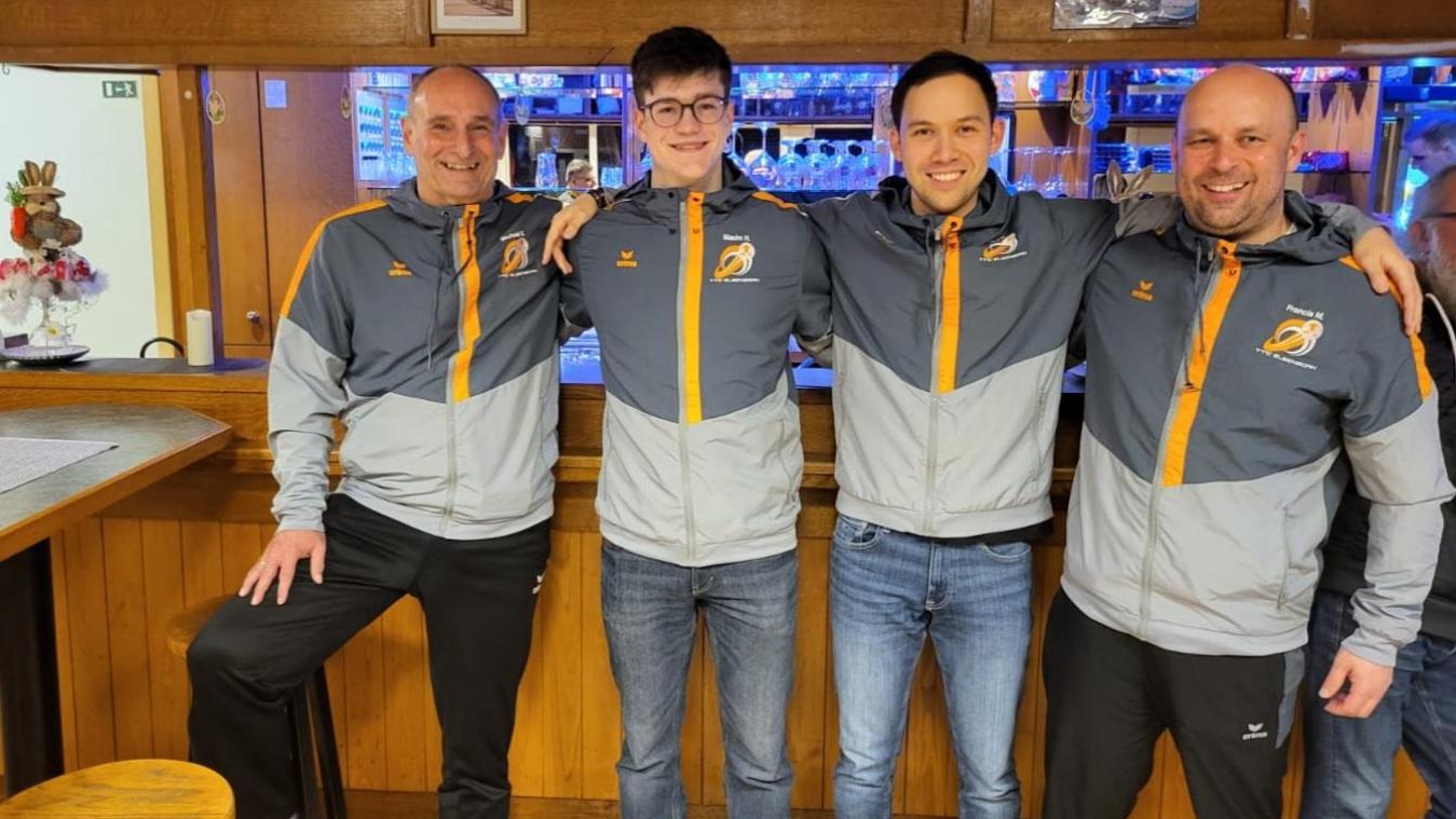 <p>Elsenborns Meister (v.l.): Michael Stephan, Maxim Heindrichs, Kim Peiffer, Francis Maraite</p>