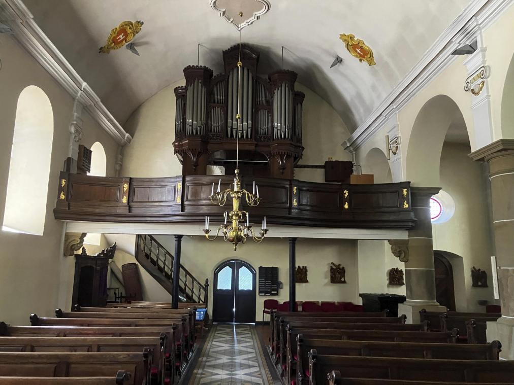 <p>Die Pfeifenorgel der Pfarrkirche in Burg-Reuland</p>