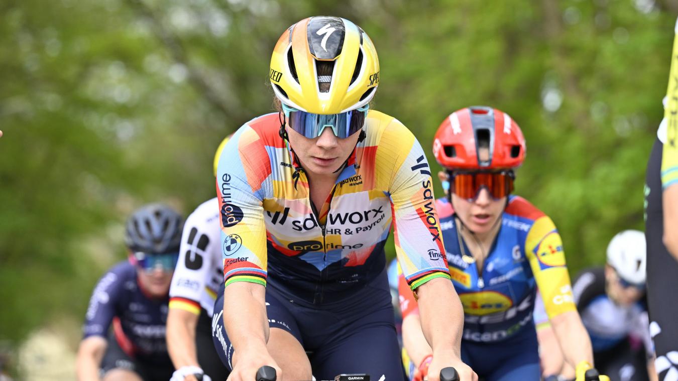 <p>Lotte Kopecky führt den Giro an.</p>