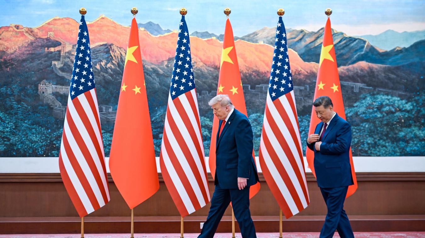 <p>Der chinesische Präsident Xi Jinping und US-Präsident Donald Trump treffen sich in der Großen Halle des Volkes.</p>