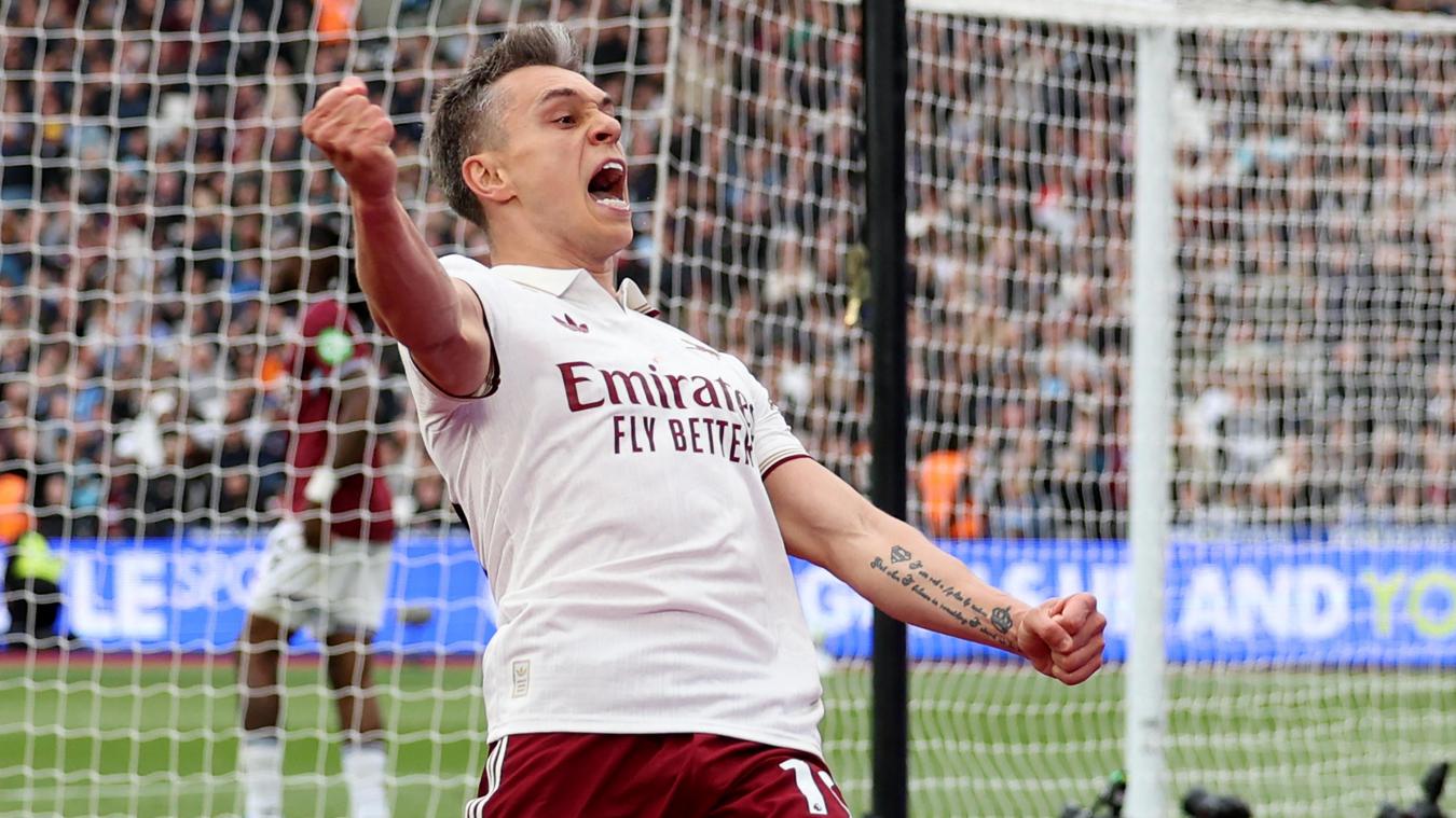 <p>Leandro Trossard und die „Gunners“ sind vorzeitig englischer Meister.</p>