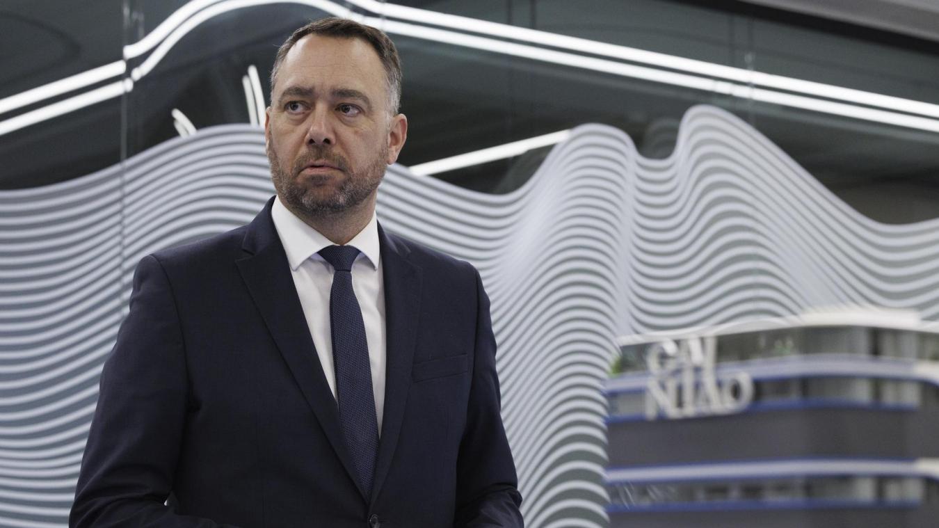 <p>Außenminister Maxime Prévot</p>